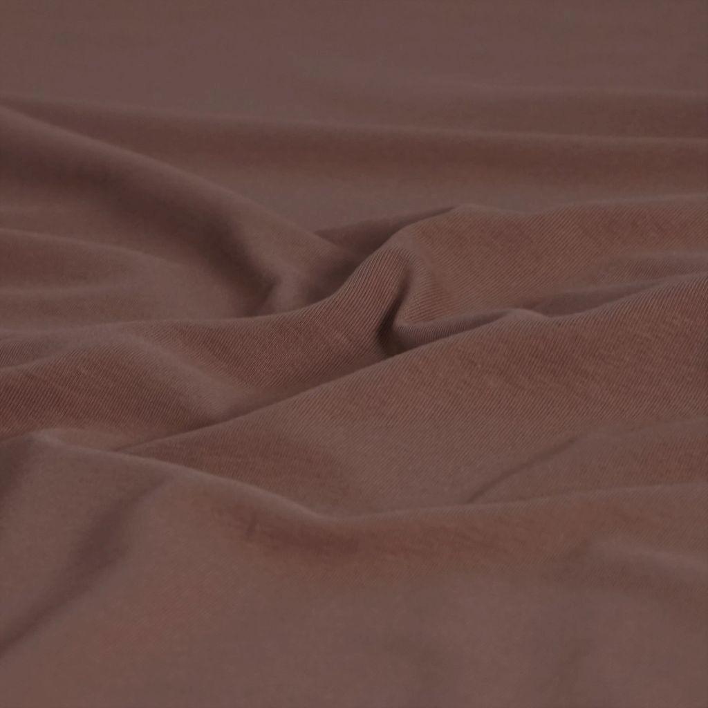 Singlejersey uni aus Baumwolle mud - Bio